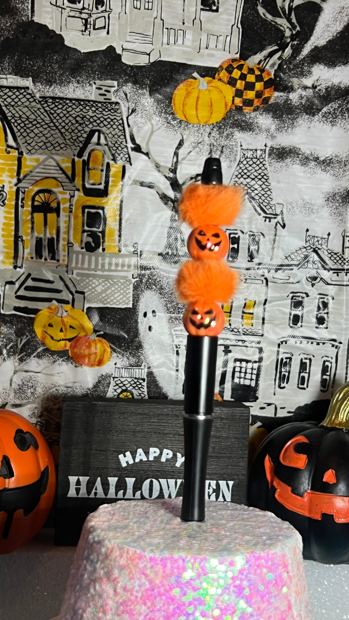 G: pumpkin beadable pen