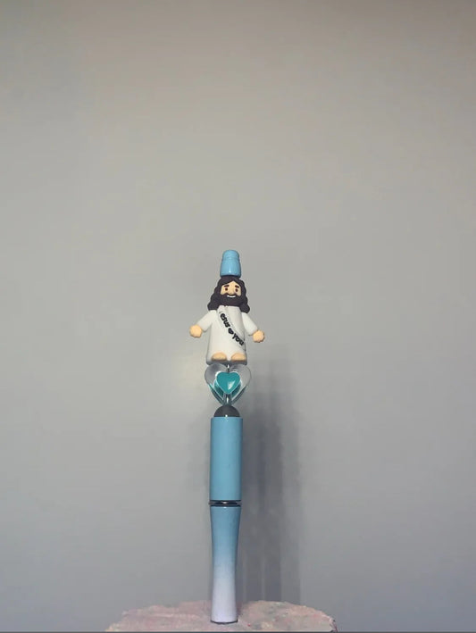 Jesus pen blue