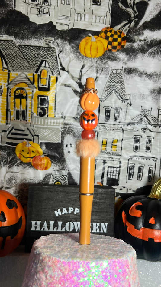 E: pumpkin beadable pen