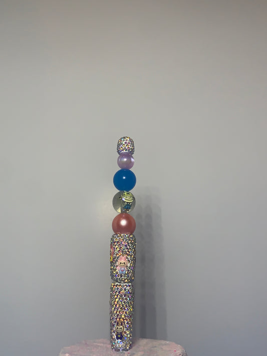 Labubu bling character pen