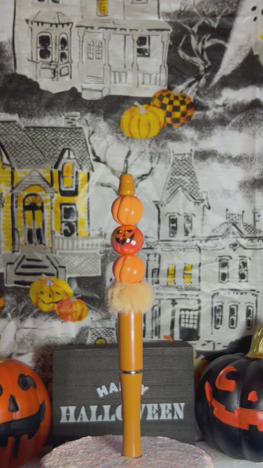 F: pumpkin beadable pen