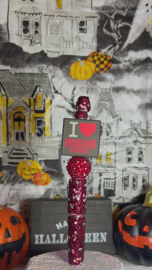 I love horror books bling pen