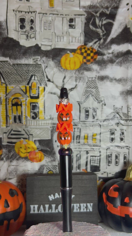 H: pumpkin beadable pen